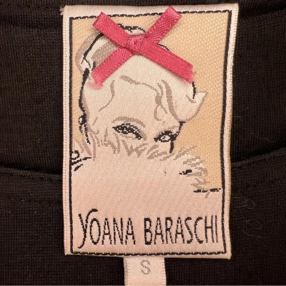 Yoana Baraschi | Black and Pink Striped Dress for Women Size Small - Picture 8 of 16